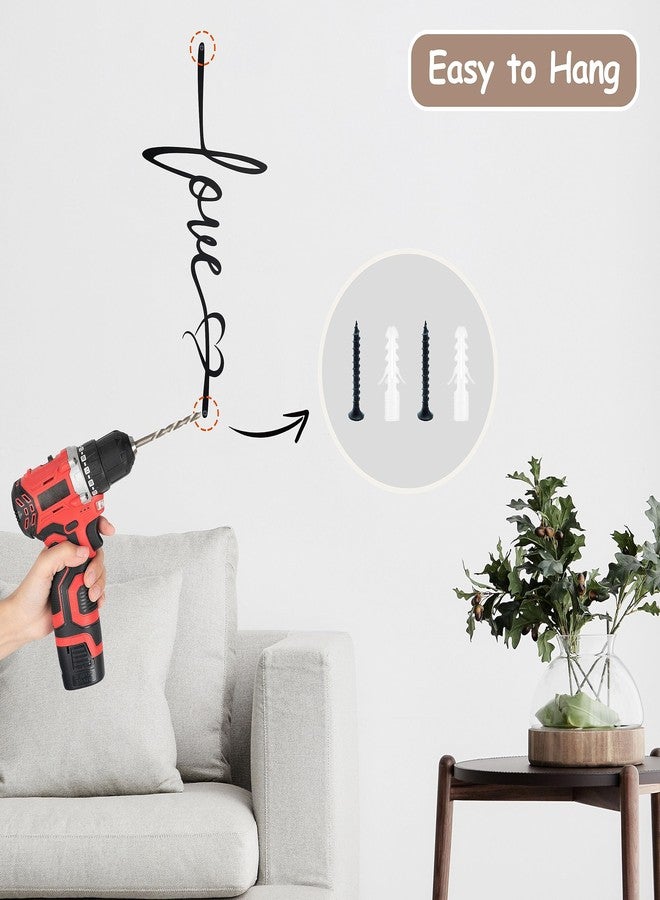 BiaGift Crosses Wall Decor, Love Signs Decor For Home, Metal Cross Wall Decor, Spiritual Hanging Wall Decorations, 7.2 X 15.6 Inch, Black - Image 3